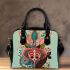 Ornate Floral Horned Creature Shoulder Handbag