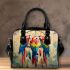 Parrots bear smile with dream catcher shoulder handbag