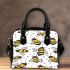 Pattern of cartoon bees shoulder handbag