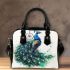 Peacock and dream catcher shoulder handbag