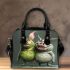 Pigs and pinky grinchy smile toothless like shoulder handbag