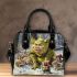 Pigs and yellow grinchy smile toothless like shoulder handbag