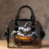 Pumkin gray grinchy smile show he big d shoulder handbag