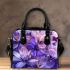 Purple crocuses and purple butterflies shoulder handbag