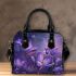 Purple crocuses with butterflies shoulder handbag