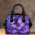 Purple crocuses with butterflies shoulder handbag