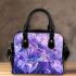 Purple crocuses with purple butterflies shoulder handbag