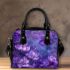 Purple crocuses with purple butterflies shoulder handbag