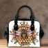 Queen bee sitting on top of honeycomb shoulder handbag