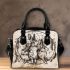 Rabbits with dream catcher shoulder handbag