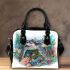 Realistic happy baby sea turtle swimming in the ocean shoulder handbag