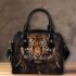 Sad tiger with dream catcher shoulder handbag