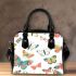 Seamless pattern of colorful butterflies shoulder handbag