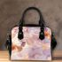 Seamless pattern with rose gold foil butterflies shoulder handbag