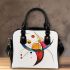 Simple drawing of an abstract shape in the style shoulder handbag