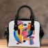 Simple drawing of an abstract shape in the style shoulder handbag