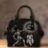 Skeleton king dancing with dream catcher shoulder handbag