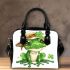 St p entity with clover cute frog wearing hat shoulder handbag