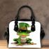 St patrick's day cute frog wearing hat shoulder handbag