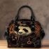 Steampunk panda with top hat and monocle holding shoulder handbag