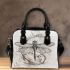 The Dragonfly with music notes in summer Shoulder Handbag