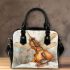 The Dragonfly with violins and music notes in winter Shoulder Handbag
