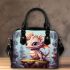 Tranquil Dragon in Lush Forest Shoulder Handbag