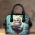 Tranquil owl in forest setting Shoulder Handbag