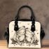 Two cute cartoon frogs in love shoulder handbag