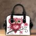 Valentine pink cute owl with big eyes shoulder handbag