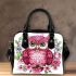 Valentine pink cute owl with flowers shoulder handbag