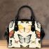 Various butterflies in different sizes and colors shoulder handbag