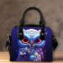 Vibrant and Intricate Owl Design Shoulder Handbag