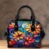 Vibrant Colorful Floral Display Shoulder Handbag