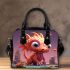 Vibrant Dragon with Glowing Ball Shoulder Handbag