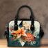 Vibrant Geometric Floral Arrangement Shoulder Handbag