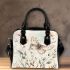 Watercolor painting of butterflies and flowers shoulder handbag