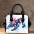 Watercolor sea turtle shoulder handbag