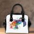 Watercolor sea turtle shoulder handbag