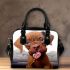 Whimsical canine love shoulder handbag