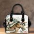 Whimsical watercolor turtle with floral patterns shoulder handbag