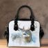 Whitetailed buck watercolor painting shoulder handbag