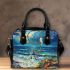 Wilds ocean with dream catcher shoulder handbag