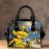 Yellow grinch with black sunglass shoulder handbag