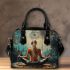 Yoga and dream catcher shoulder handbag