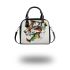 Abstract animal large abstract shapes around the creature shoulder handbag