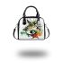 Abstract animal large abstract shapes around the creature shoulder handbag