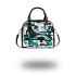 Abstract art vector graphic with shapes and forms shoulder handbag