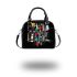 Abstract cityscape made of geometric shapes shoulder handbag