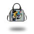 Abstract composition featuring bold shapes shoulder handbag